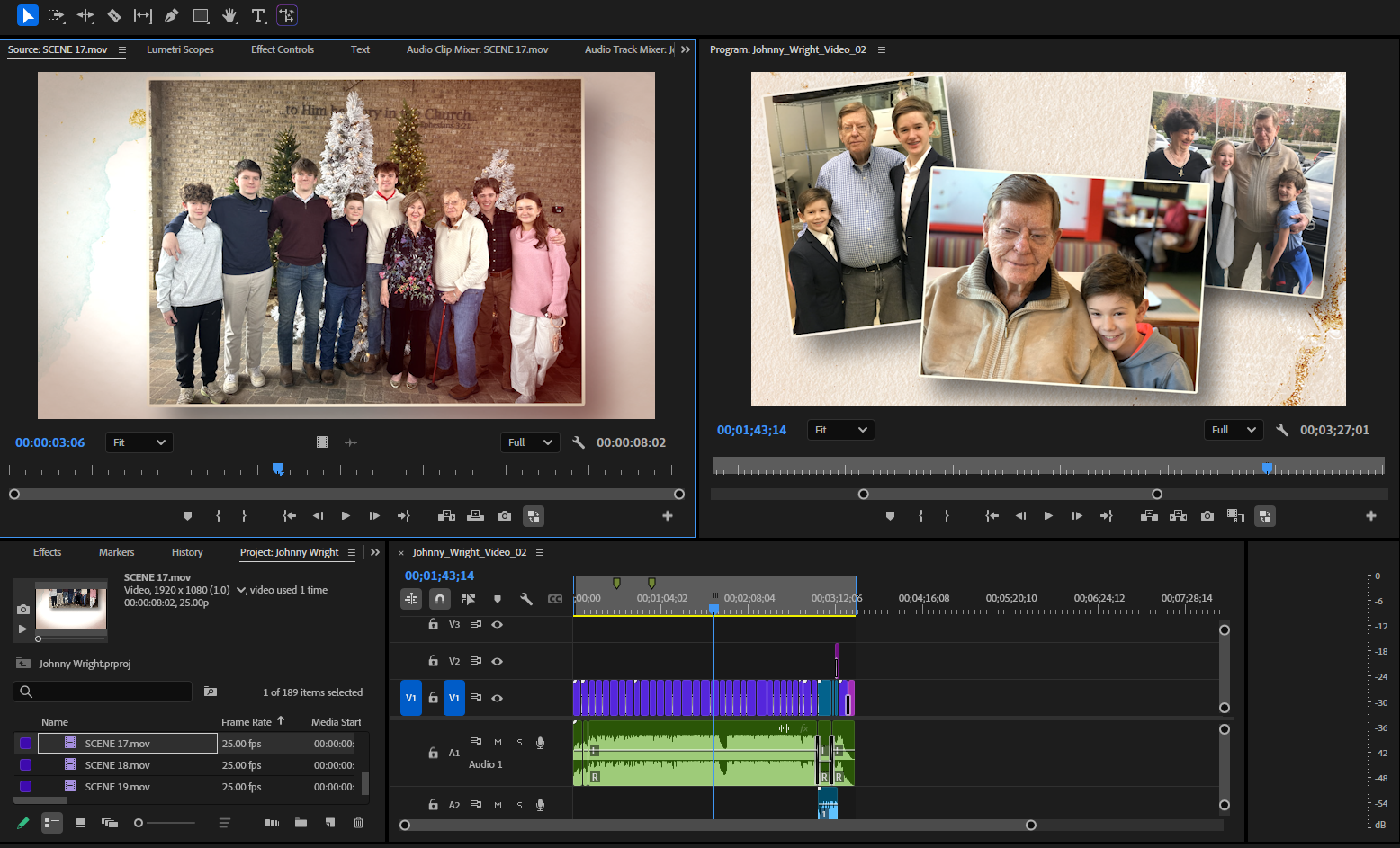 Editing Memorial Video
